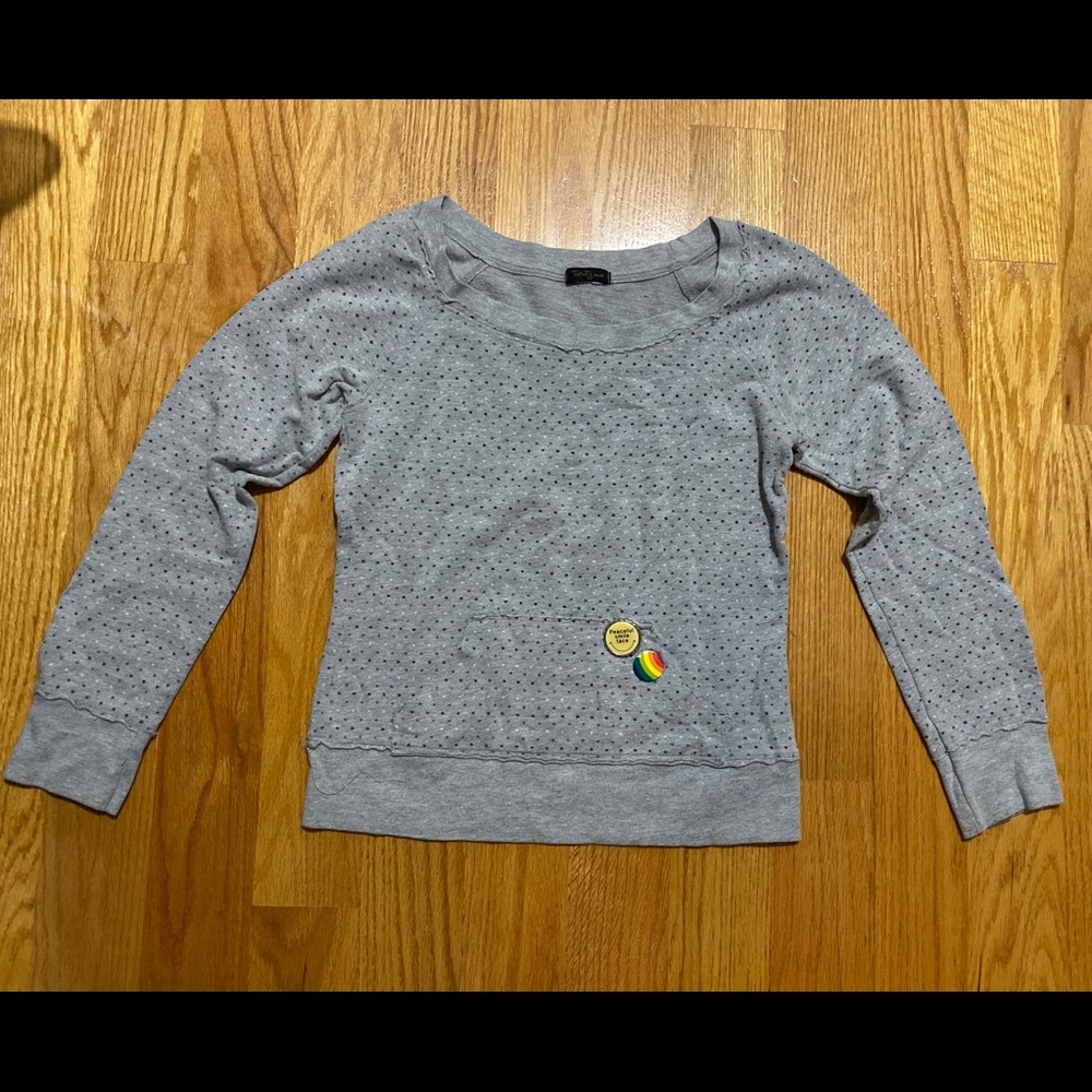 Gray polka dots sweaters